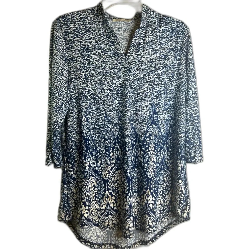 Bai‎ Sheng GT Vneck Tunic Blouse Size Medium